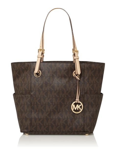 michael michael kors medium jet set travel tote women's brown|michael kors travel tote bag.